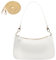 MUNSKT PU-Leder-Umhängetasche für Damen, Clutch-Handtaschen mit Kette, Schultertasche für Damen, kleine Umhängetasche mit Reißverschluss (Weiß)