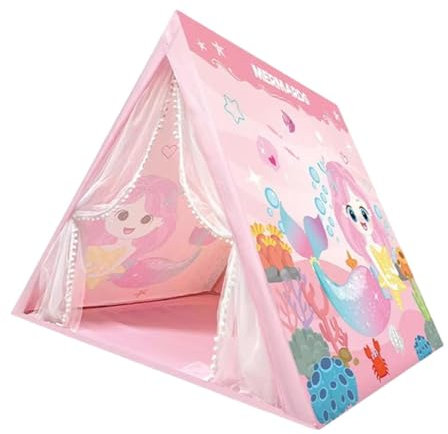 Harilla Kinder Spielen Zelt Indian Tipi Kinder Spielhaus Spielhaus Zelt Tipi Zelte für Kinder für Picknicks Hinterhof Parks Jungen Mädchen, Rosa