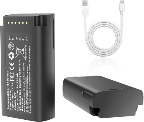 2 Pack Battery Replacement for eufy Security Video Doorbell E340 Rechargeable Lithium-ion Backup Battery with Type-C Charge Cable Upgraded 7000mAh Capacity