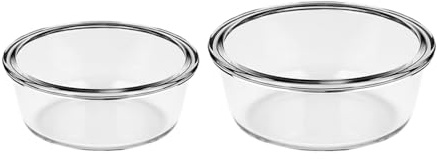 Cabilock 2Stücke Hitzebeständige Glasschüssel Praktische Back Servierschalen für Salate Desserts und Snacks für Heißluftfritteusen und Küchenvorbereitungen
