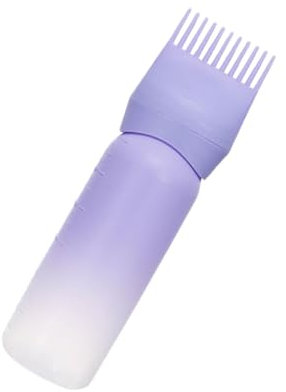 Scalp Oil Dispenser - Scalp Massage Bottle, Hair Oil Dispenser | Reusable Hair Oiling Bottle 6 Ounce, Scalp Comb Root Comb Container with Graduated Scale for Salons