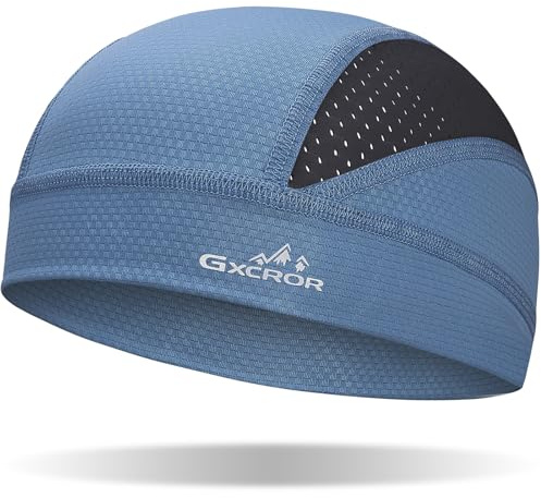 GXCROR Fahrrad Cap, Kühlende Skull Cycling Cap - Atmungsaktive Mesh, UV Sonnenschutz, Unter Helm Tragbar für Männer & Frauen