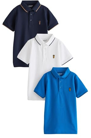 NEXT Jungen Kurzärmelige Polohemden im 3er-Pack 98-176
