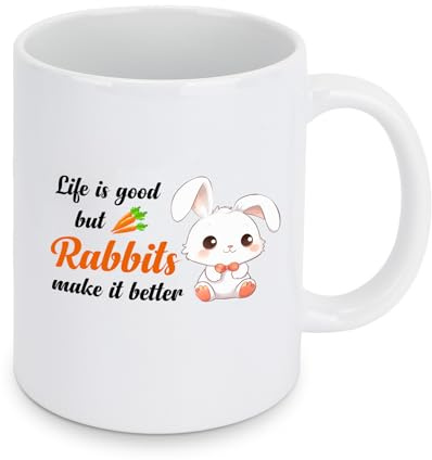 Rabbit Gifts for Rabbits Lovers Mug Rabbit Graduation Presents for Daughter Granddaughter Mum Girlfriend Cute Animal Lover Gift for Xmas Birthday Secret Santa Valentines Easter Graduation Mothers Day