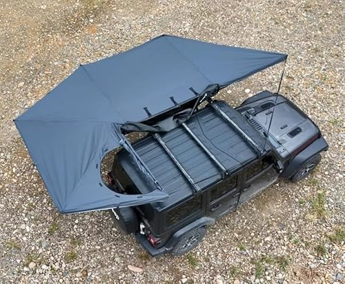 APEXNOMAD 270° Fahrzeugmarkise, Manuell Einziehbar, Wasserdicht, UV-beständig, für LKW, SUV, Jeep, Camping