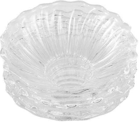 OKUMEYR Recogedor de Gotas de Cera para Velas 6 Piezas de Vidrio Transparente Redondo Diseño Elegante para Fiestas y Decoración