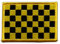Flaggenfritze Flaggen Aufnäher Karo Schwarz-Gelb Fahne Patch + gratis Aufkleber