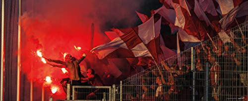Blue-Letter Erfurt Fans Pyro - hochwertiger FineArtPrint (120 cm x 50 cm)