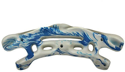 ALPIDEX Trainingsboard Griffbrett 53 x 20 cm Hangboard Fingerboard Griffboard, Farbe:weiß-blau