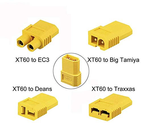 Amass XT60 Stecker auf Stecker Deans T/Traxxas TRX / EC3 / Große Tamiya Stecker Buchse Konverter Adapter für RC Lipo Batterie Set