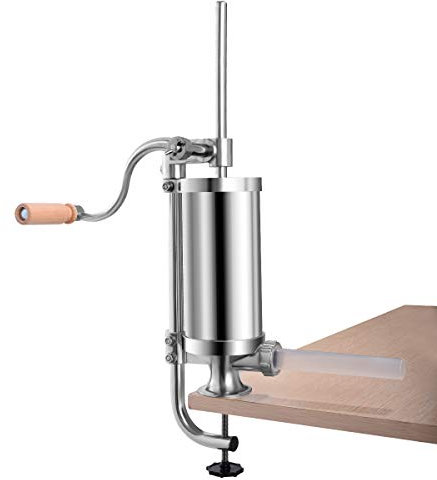 DREAMADE Insaccatrice Manuale per Salsicce Macchina per la Produzione di Salsiccia in Acciaio Inossidabile con Tubi di Riempimento (medello 1)