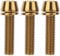 Vis pour Tige de Guidon de Vélo, 3 Pcs Vélo M5 x 20 / M6 x 20 Vis de pour Freins à Disque et Porte-Bouteille de Tige(M6x20 Or)