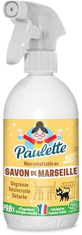 Paulette - Savon de Marseille - Dégraissant Ménager Surpuissant au Bicarbonate, Multi-Surfaces Ecocert - Fabriqué en France - 500 mL