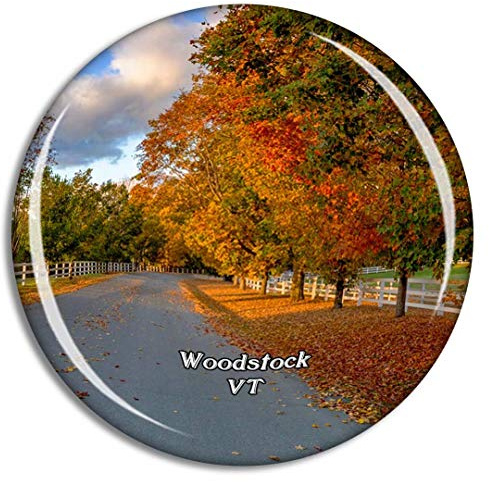 Weekino Woodstock Vermont USA Kühlschrankmagnet 3D Kristallglas Touristische Stadtreise City Souvenir Collection Geschenk Starker Kühlschrank Aufkleber