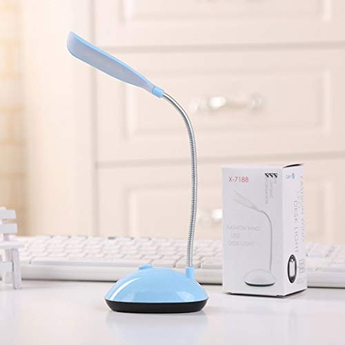 Hfior Mini lampe de bureau LED flexible pour la maison, le bureau, la chambre, la lecture, le travail, l'étude – 3 couleurs