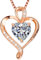 LAVUMO Herz Kette Damen Silber 925 I love you Halskette Damen Personalisierter schmuck Geschenke für Frauen Frau MaMa Freundin an Geburtstags Valentinstag Muttertag Mit Rose Geschenkbox