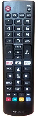 FYCJI Nuevo Reemplazo Mando a Distancia para TV AKB75375608 Ajuste para Mando 4K UHD TV 32LK610BPLB 49LK5900PLA 55UK6400PLF 43LK5900PLA 43LK5910PLC 43LK5990PLE 43UK6450PLC 43UK6400PLF