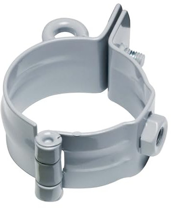 INEFA Rohrschelle mit Gewinde DN125 / 125mm, 25 Stück Grau Fallrohrschelle verzinkt, Dachrinnenzubehör, einfache Montage, Made in Germany