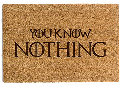 Fußmatte Kokosfaser mit Schriftzug GOT You Know Nothing Entrance Natur Matte rutschfest 40x60cm