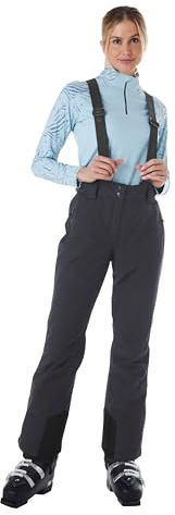 killtec Damen Funktionshose/Skihose mit abnehmbaren Trägern KSW 249 WMN SKI PNTS, schwarz blau, 50, 37559-000