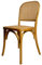 EME - Silla Comedor de Madera Cannage Color Natural con Asiento de ratán Natural y Respaldo de Mimbre. Incluye 1 Unidad. Silla Madera y Mimbre Apilable.