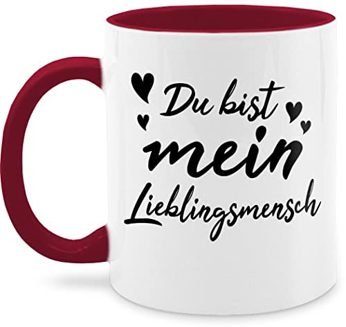 Tasse Tassen 325ml - Valentinstag & - Du bist mein Lieblingsmensch - Partner Geschenke Lieblingsmensch Geschenk Ich liebe Dich Jahrestag Paare Pärchen Männer Frauen Freund Freundin - 325 ml
