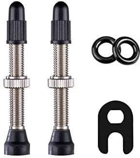 HZJD 2Piezas Válvula para Tubeless(40 mm), Tubeless Válvula de Aire Vástago Bicicleta, sin Fugas​, con Herramienta ​de Extracción de Núcleo de Válvula