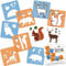 NAKLEO Schablonen Malen für Kinder, 8 Stück Set 15x15cm Waldtiere, Kinder Kreatives Zeichenschablonen, Kunststoff Wiederverwendbar Malschablone DIY Handwerk, Papier Wand Holz Stoff