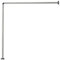 Vetrineinrete® Bastone per tenda doccia universale regolabile angolare con aste 90 cm argento o bianca asta per tende (Argento)