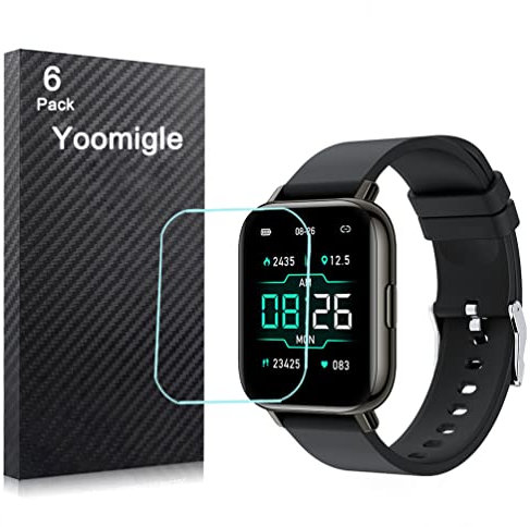 Yoomigle 6 Pezzi P32 1,69'' Smartwatch Pellicola Protettiva Compatibile con MOLOCY P32 1,69 1,7 Pollici Watch Proteggi Schermo Protezione Film Flessible Anti-Graffi Screen Protector