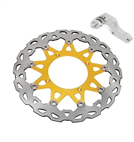 AcarKing Kompatibel Mit Suzuki RMZ250 2007–2015 RMZ450 05–15 RMX450 2010–2012 RMZ 250 450 Motorrad 320 Mm Schwimmende Bremsscheiben Rotor Mit Halterung Bremsscheibe Rotor
