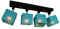 alfalux Deckenlampe LLS45TUDPR dreh- und schwenkbar Deckenstrahler Deckenleuchte Leuchte 4-flammig Holz Kinderzimmer Wohnzimmer Lampe LED-geeignet (TÜRKIS)