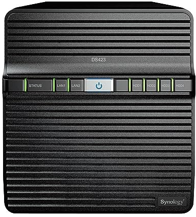 Synology DS423 Station de disque 4 baies NAS (Realtek RTD1619B 4-Core 1,7 GHz 2 Go DDR4 RAM 2 x RJ-45 1GbE) 48 To Bundle avec 4 disques durs Seagate IronWolf NAS (ST12000VN0008)