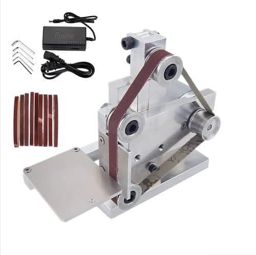 Mini levigatrice a nastro fai-da-te, affilatrice per bordi Apex per coltelli elettrici, rettificatrice per lucidatura elettrica, lucidatrice per smerigliatrice a 7 velocità regolabili, per la lavora