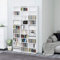 Camerina CD-Schrank Weiß 102x16x177,5 cm Holzwerkstoff CD StäNder DVD Regal Wand CD Schrank