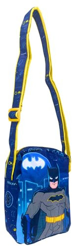 Batman Tasche für Jungen, Design Gotham, Verstellbare Tasche, Geschenk für Kinder und Jugendliche