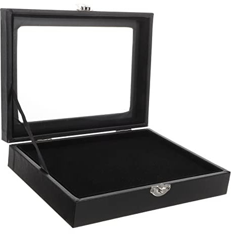 Holibanna Abzeichen Aufbewahrungsbox Schaukasten Mit Deckel Ausweisinhaber Edelstein Vitrine Brosche Vitrine Pin-anzeigetafel Pin-tasche Pin-organizer Armbandhalter Tabletts Tisch Ring Acryl
