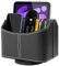 XNONE Porte-télécommande rotatif à 360° - Rangement pour télécommande TV - En cuir synthétique - Avec 5 compartiments - Multifonction - Pour table de chevet, bureau, bureau