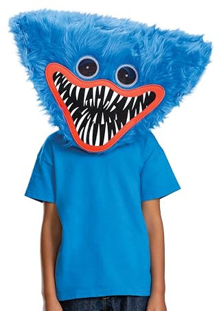 Disguise 167289-20L Huggy Wuggy Plush Mask Costume, Unisize 8+ Fancy Dress Accessory, Unisex Children, Red