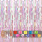 3pcs Tinsel Curtain Holographic Transparent Glitter Foil Door Curtain Party Backdrop,3.2x6.5ft Iridescent Foil Fringe Curtain Party Streamer Shimmer Curtain Backdrop Decoration for Birthday Xmas Party