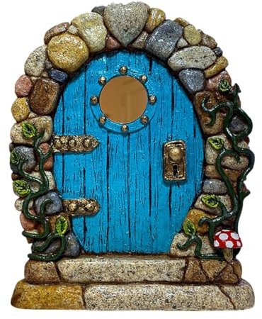 XJKLBYQ Porte de fée, Portes de Jardin en Bois en Bois, Ornements de Cour Miniature de Porte Elfe pour Arbres de Jardin de Jardin