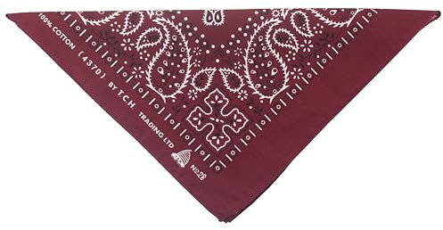 fashionchimp Bandana aus 100% Baumwolle, Premium-Qualität, Nicki-Halstuch für Damen und Herren, 50x50cm (Weinrot) BAN15