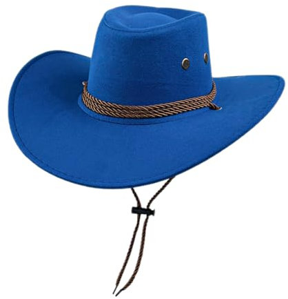 keland Filz Cowboyhut Cowboy Hut Cowgirl Hut Westernhut für Erwachsene Frauen Männer (Königsblau)