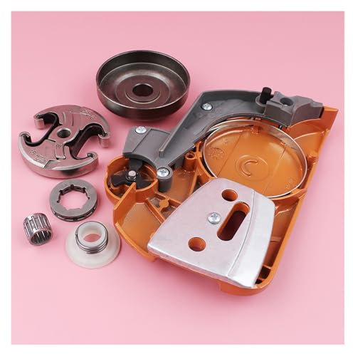 Freno Catena Frizione Pignone Coperchio Laterale Tamburo Ingranaggi A Vite Senza Fine Kit for Husqvarna 340 345 350 Motosega Strumento di Ricambio Parte