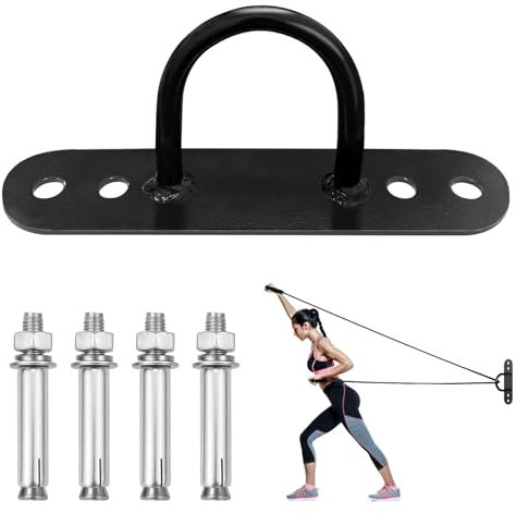 PCKOBEVER Battle Rope Anchor,Wall and Floor Anchor/Mount/Bracket Suspension Straps,Wall Anchor Point Bracket Hook For Strength Training Systems,Yoga Swings,Stretching With Screws