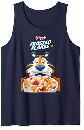 Kellogg's Frosties Frosted Flakes Cereal Tony the Tiger Bowl Tank Top