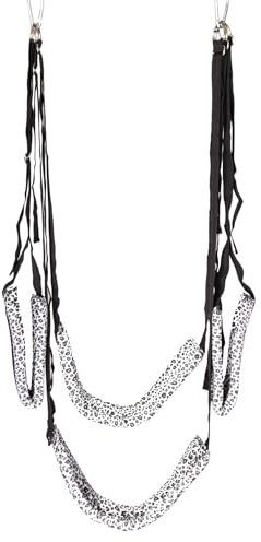 CHWNB Liebesschaukel Sexschaukel Bondage Love Position Aid Slings Leopardenmuster Sex Möbel Sexschaukel SM Bondage Kit,Weiß