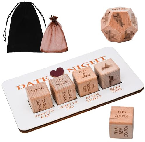 QMofeixiaodianQ Date Night Würfel für Paare, Spiele für Paare, Datum, Nacht, Date Ideen für Paare, lustiges Geschenk zum Valentinstag, Jahrestag, Hochzeit, Geburtstag, Geschenke für Frauen und Männer