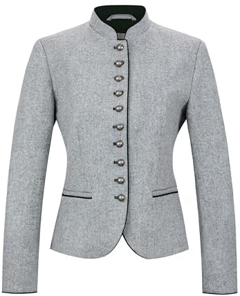 Stockerpoint Trachtenjacke Leandrine I Größe 32-48 I Damen Wolljacke in elegantem Design mit Samtpaspeln & Metallknöpfen I Bequem & warm I Perfekt für Trachten & Festlichkeiten