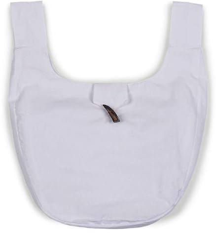 HEMAD Mittelalter-Tasche Gürteltasche Baumwolle Modell: Egil, Weiß